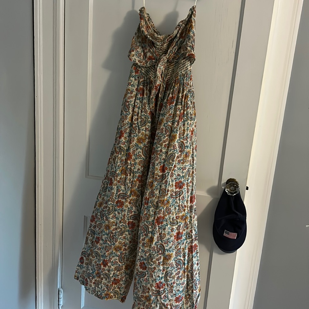 Strapless paisley romper M